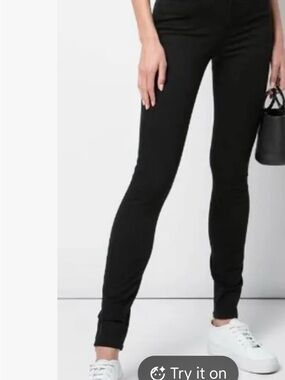 L’AGENCE Marguerite high-rise skinny corduroy jeans -Noir